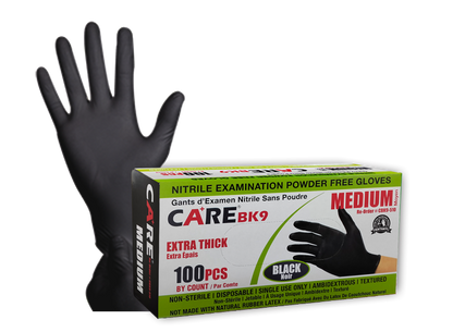 CARE BK9 6mil Black Box of 100