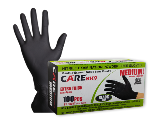 CARE BK9 6mil Black Box of 100