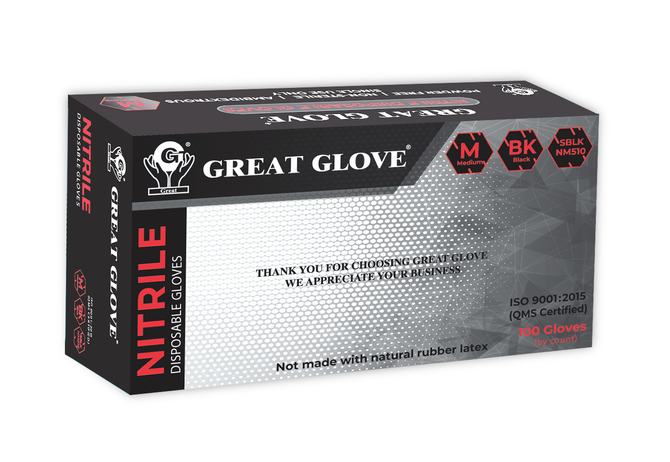 Great Glove 4mil Black CASE OF 10 BOXES